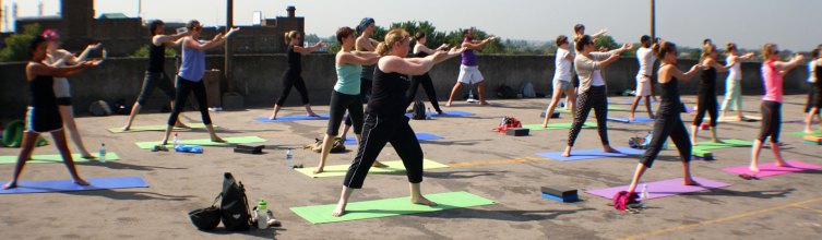 People practicing Dru Yoga in Peckham, south east London