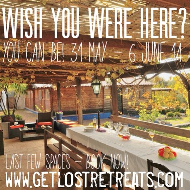 Wish you were here? You can be! 31 May - 6 June, Andalucia, Spain. Last couple of places only - so book now! Www.getlostretreats.com. Come and join us for a beautiful #DruYoga #holiday! #yoga #holiday #retreat #spain #andalucia #sun #relax