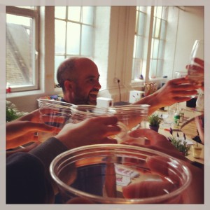 Celebrating the opening of Victor's Lab with a free Dru Yoga class