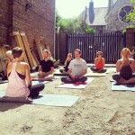 Meditation at Ales and Asana, a Lucyoga yoga workshop - Yoga and Beer Tasting - at the Brick Brewery, Peckham, London