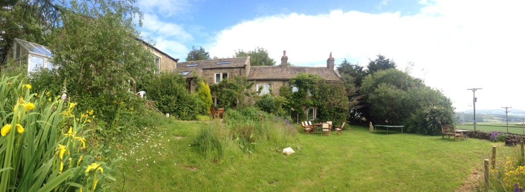 A panoramic view of The Healthy Home near Skipton, venue for the Lucyoga Goes to Yorkshire Yoga Retreat, 3 - 6 September