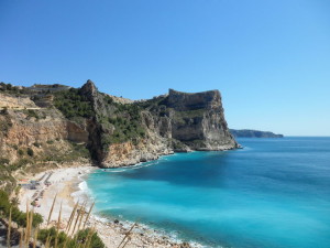 Cala Moraig near Moraira where the Lucyoga and Get Lost Retreats Summer's End Dru Yoga Holiday will be held